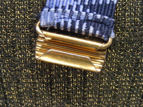1970 CINTURÓN VINTAGE 2 TONO AZUL CINTURÓN ELÁSTICO CINTURA CINCHER CINTURÓN ROPA VINTAGE - Imagen 6 de 8