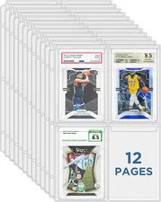 Graded Card Sleeves, PSA Graded Card Slab Binder Pages for Storage & Display
