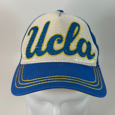 UCLA Bruins Mesh Snapback New Era Hat Cap Sequins Blue Youth