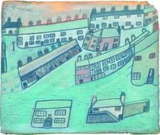 Houses at St Ives Cornwall Alfred Wallis 1928 Naïve Coastal Folk Art Print