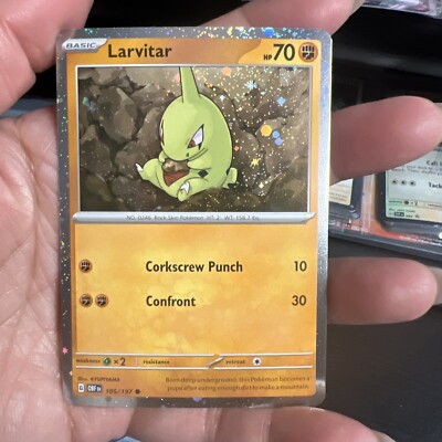 Larvitar - 105/197 - Obsidian Flames - Cosmos Holo | Pokemon TCG | MINT