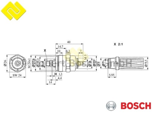 BOSCH F002D13640 ,0330001040 FUEL STOP SOLENOID 12v for BMW ,Fiat ,Peugeot ,VW . - Picture 3 of 4