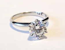 2.00 Carat Genuine Lab Grown Diamond Ring in Gold Cololess VVS CERTIFIED