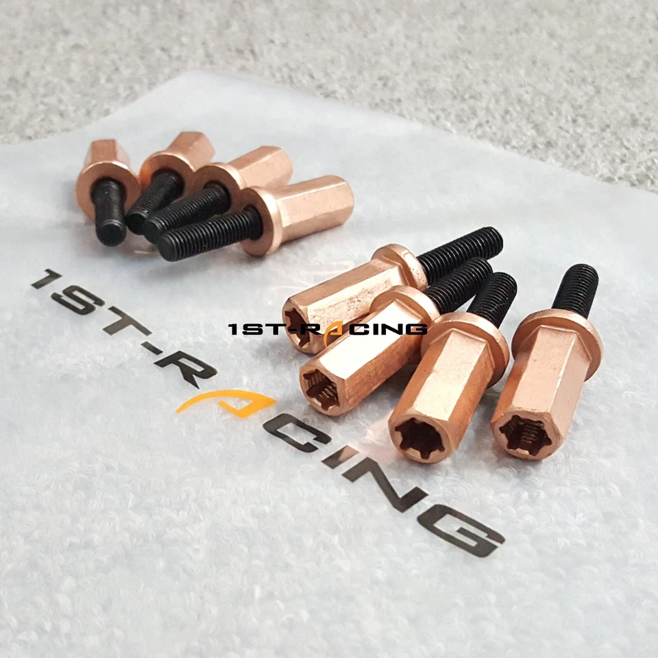 Perno de perno colector de escape M7x39 mm + tuercas de cobre para BMW N54 135i 335i 535i Z4 35i Foto 2 de 4