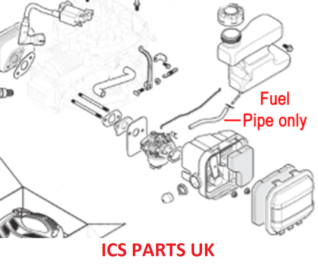 Mountfield WBE 140 Fuel Pipe Fits SP454 S481 HP 118550919/0 Genuine