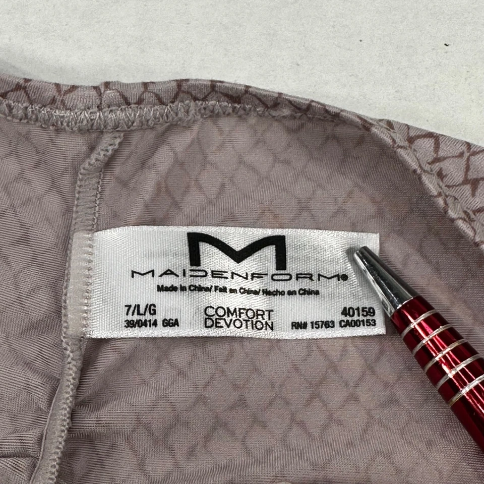 Calcinha Maidenform Feminina Tamanho 7 Grande Conforto Devoção Tanga Estampada Bronzeada Nova - Imagem 3 de 4