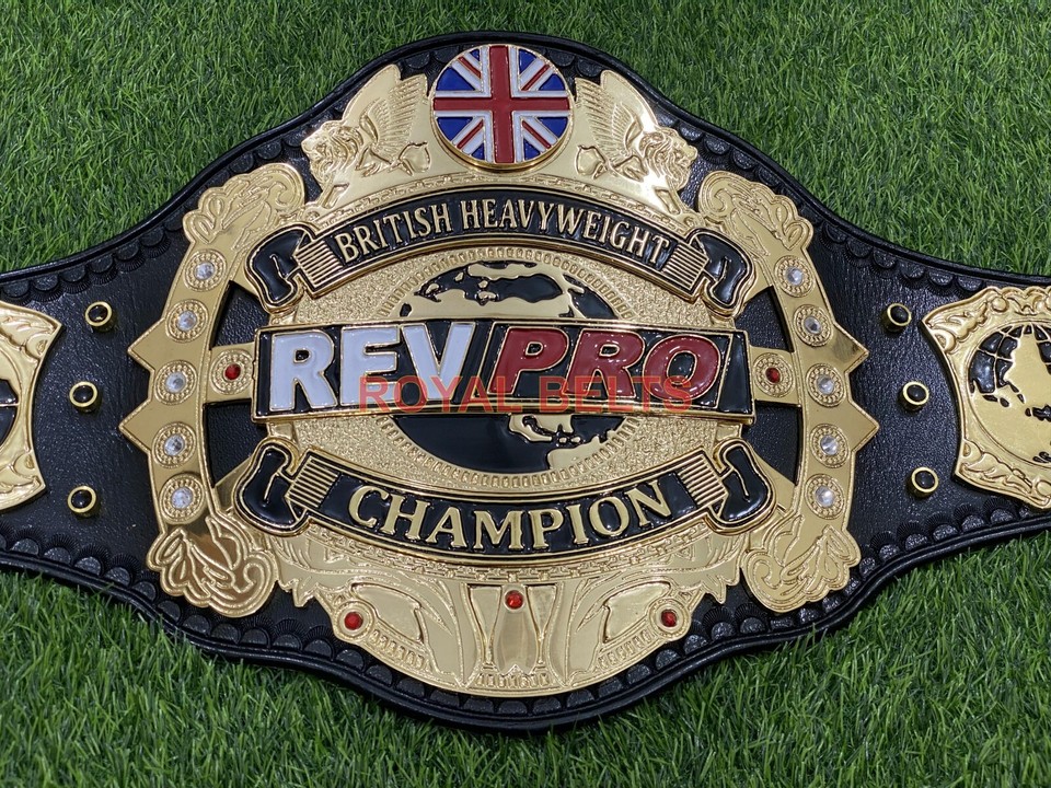Rev Title Rev Pro British Heavyweight Championship Stacked Plated Title Belt ...