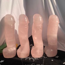 1pcs 180mm Rose Quartz Penis Massager Yoni Wand Tool Gemstone Crystal Healing
