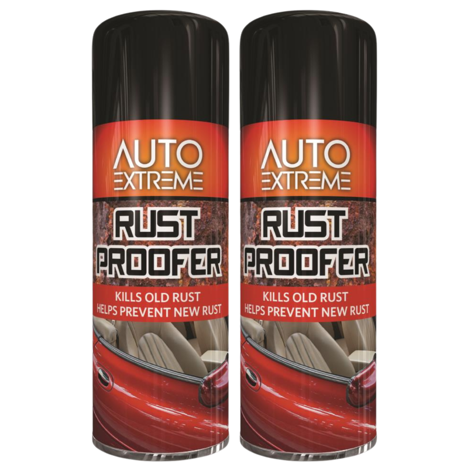 2X400ML Auto Extreme Rust Proofer Spray Aerosol Kills Old Rust Prevents Protects
