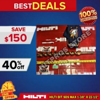 HILTI BIT SDS MAX 1-3/8'' X 22-1/2'' PREOWNED, FREE EXTRAS, GERMANY, FAST SHIPPING
