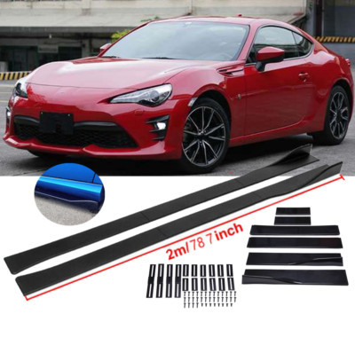 2M/78.7'' Seitenschweller Schweller Sideskirts Schwarz Glanz für Toyota GT86