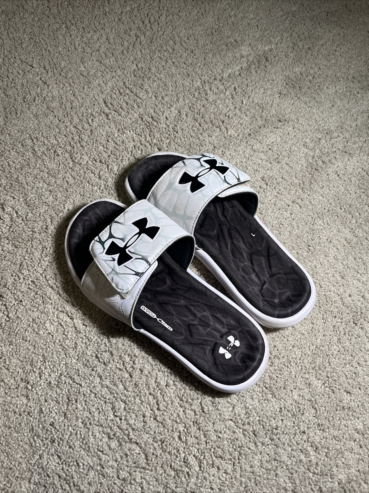 blue under armour slides