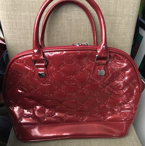 LoungeFly X Sanrio Hello Kitty Embossed Extra Large Handbag Purse Red - Picture 2 of 4