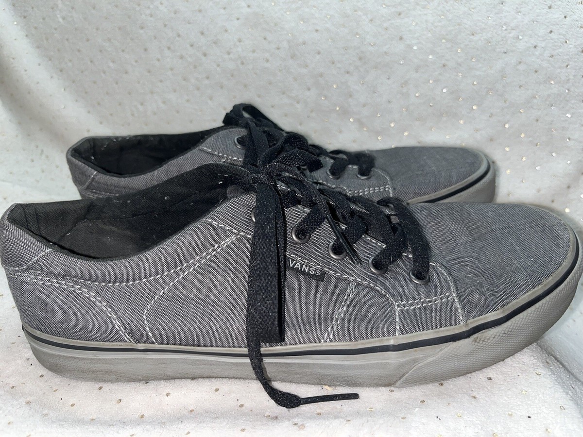Vans Men\'s Dark Gray Canvas Sneakers Vans Knu Skool Skate Shoes Grey Black DAJPWT – Shoe Palace main image 4