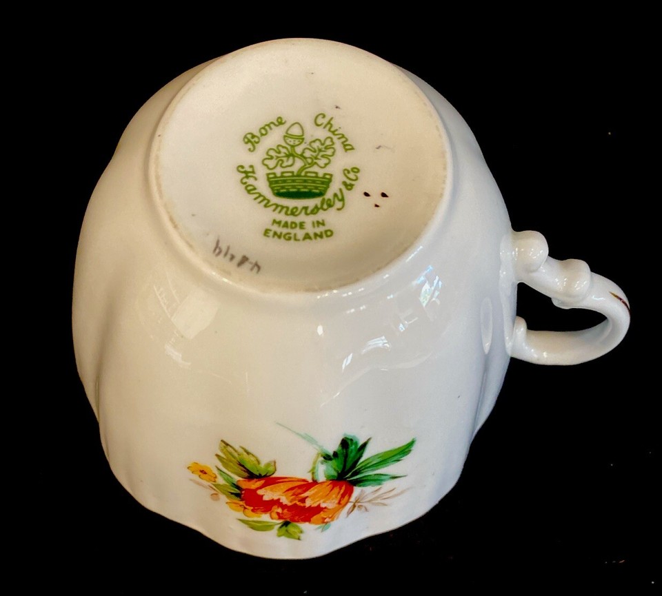 Hammersley Bone China Tea Cup Flower Design England eBay