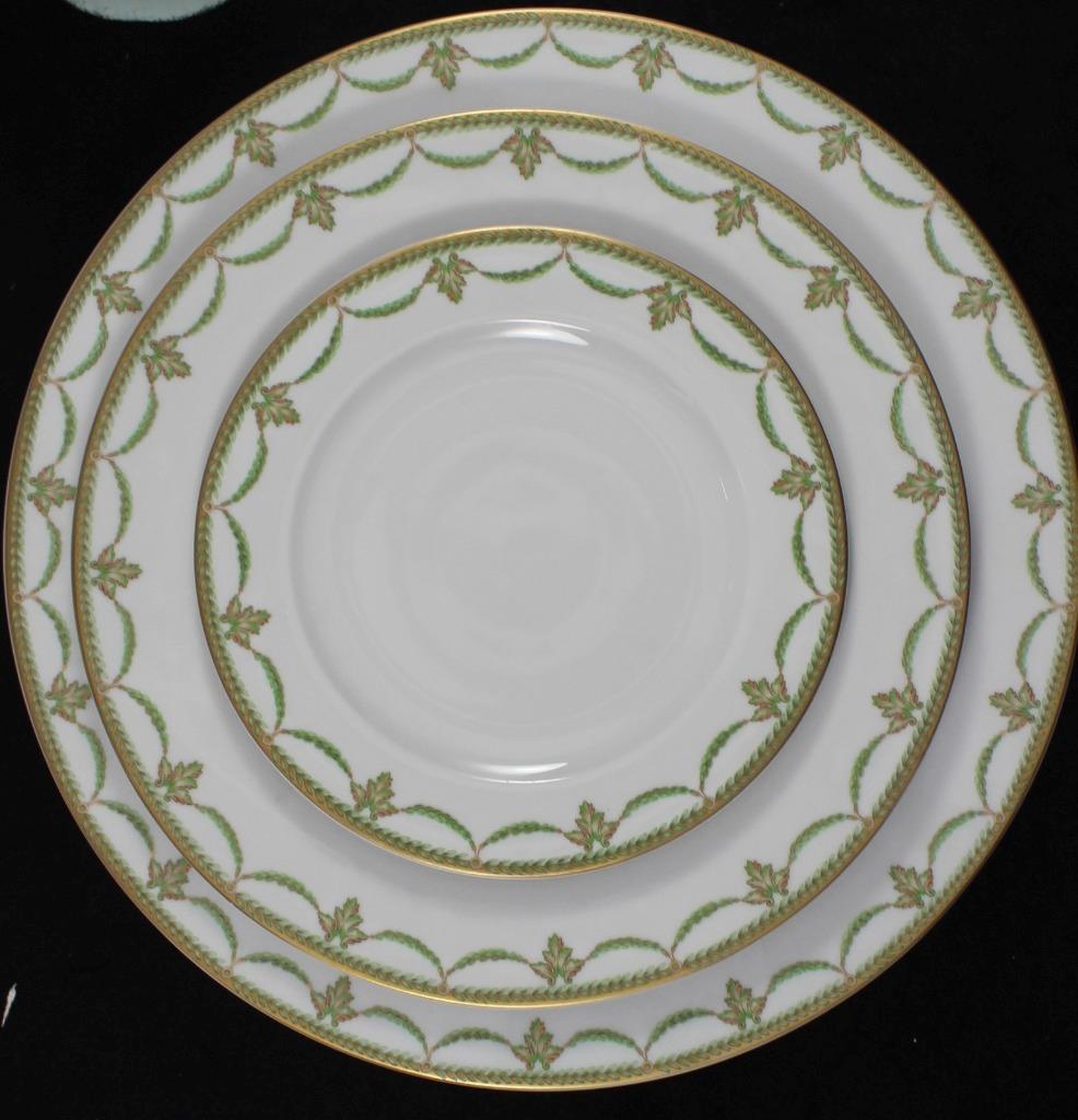 激レアPhilippe Deshoulieres Cinema 大皿　4枚 Philippe Deshoulieres Sully Green Dinner Plate Salad Plate Bread