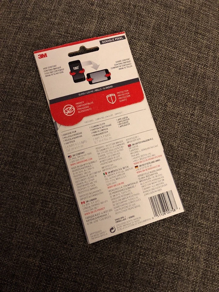 Protector de pantalla de privacidad 3M para teléfono Google Pixel negro, brillante (mppgg003) Foto 3 de 3