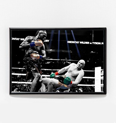 Deontay Wilder vs Tyson Fury 1 Fight Poster Boxing Art - NEW USA