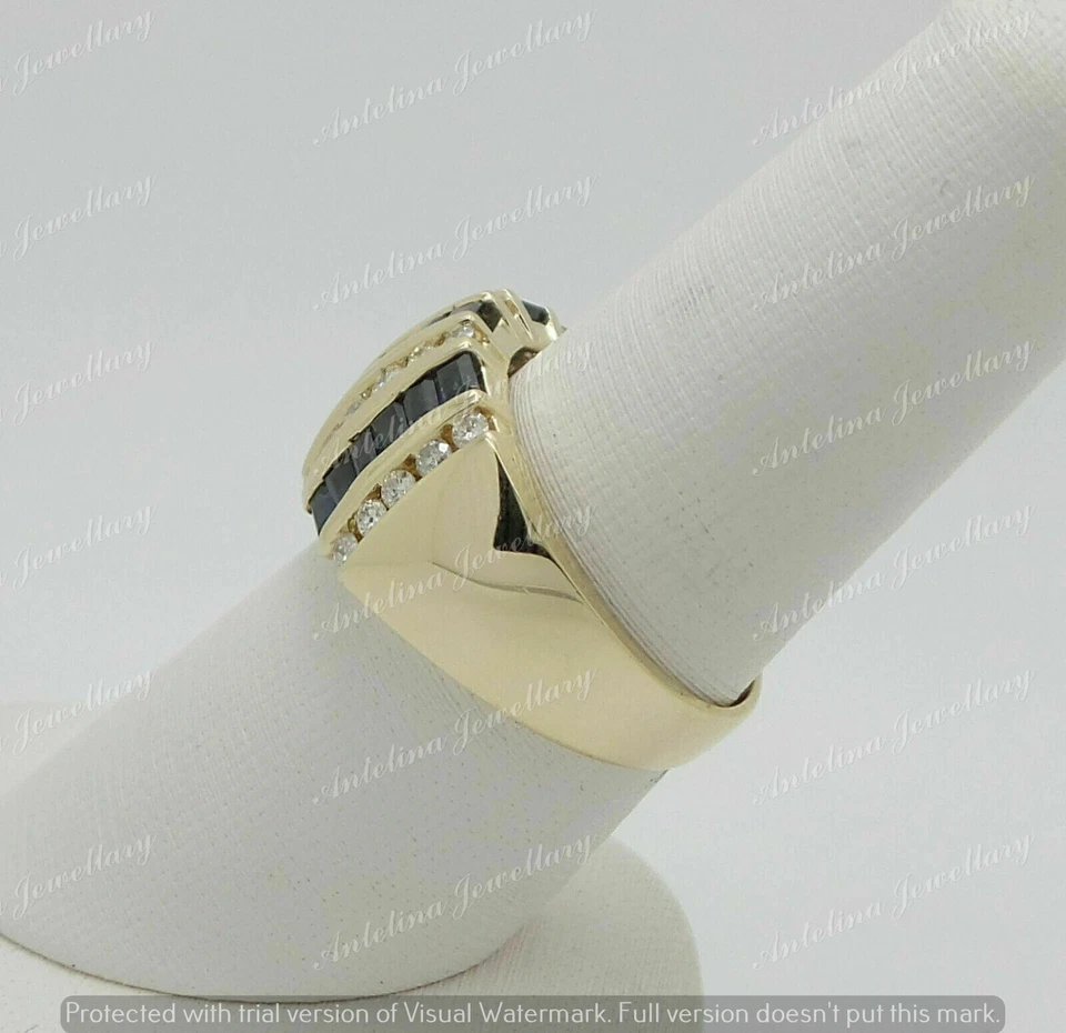 2.00CT Simulated Baguette Sapphire Eternity Band Ring 925 Sterling Silver Plated - Image 3 of 4