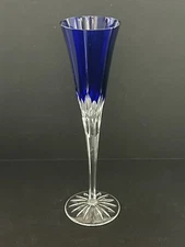 PERFECT AJKA CASTILLE ALBINKA COBALT BLUE CHAMPAGNE FLUTE   10" X 2  1/2"
