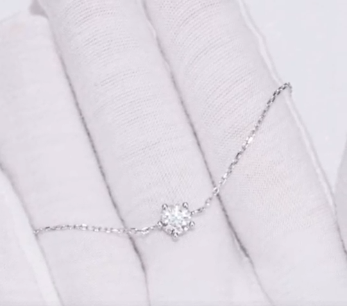 1ct Bracelet VVS1/D/Excellent Lab-Created Diamond Test Pass Round Cut Charm - Video 1 of 1