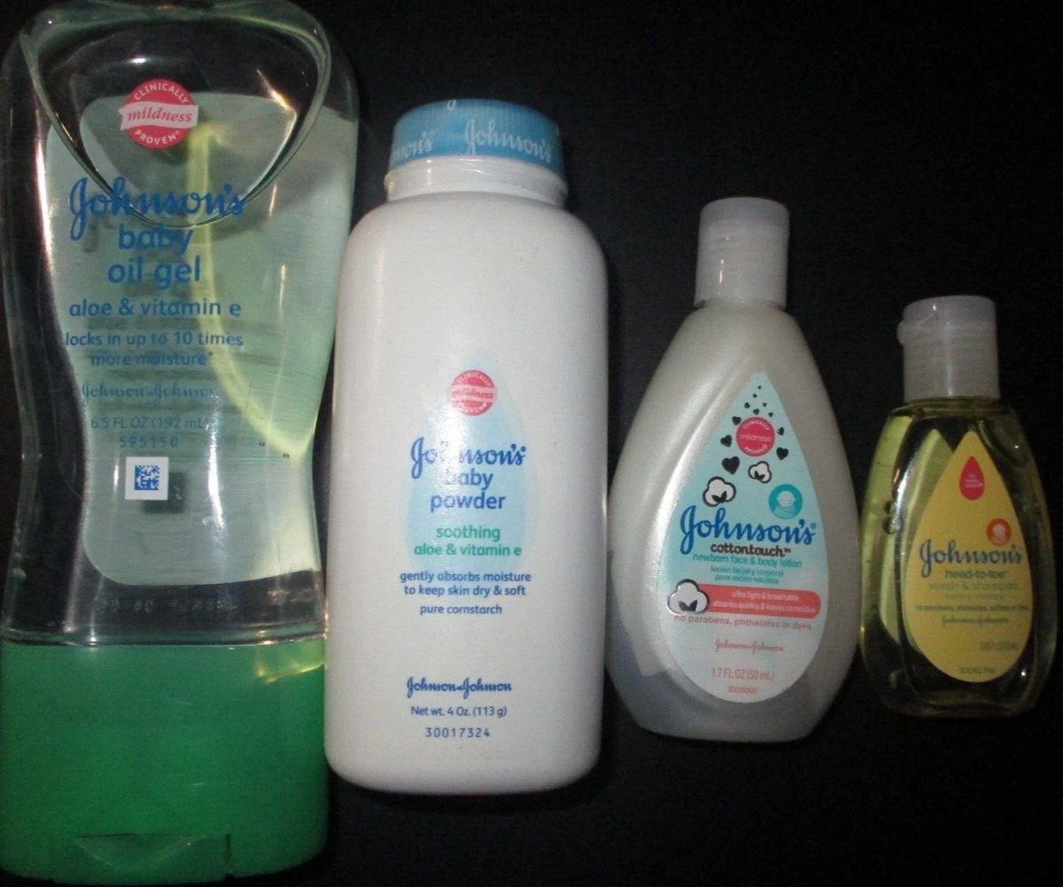 LOT of 4 Johnson s baby Oil Gel Baby Powder Cottontouch Lotion