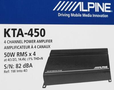 Alpine KTA-450 4-Kanal Class-D Verstärker Digital Amplifier Head Unit Power Pack
