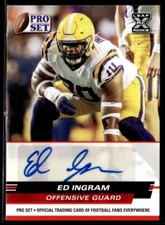 2022 Pro Set Draft Autographs - Blue Ed Ingram Auto #PSA-EI1