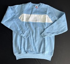 Vintage 90 s Fruit Of The Loom Women s L Light Blue Crewneck Sweatshirt NEW
