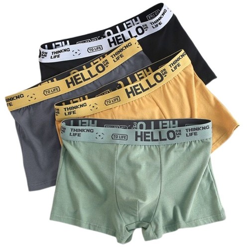 Set da 4 slip boxer da uomo cotone mutande traspiranti boxer da uomo - Foto 22 di 27
