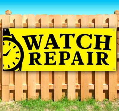 WATCH REPAIR Advertising Vinyl Banner Flag Sign Many Sizes CLOCKS JEWELRY FIX