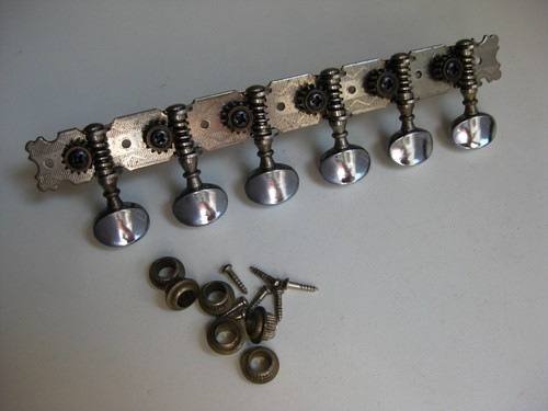 Vintage 70's Teisco Greco Domino Aria Guitar Tuners Inline Set for Project