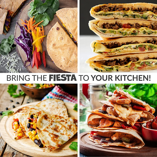 Taco Tuesday Deluxe 8-Inch 6-Wedge Electric Quesadilla Maker with Extra Stuffing - Picture 9 of 12