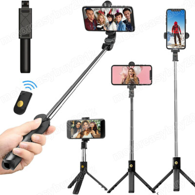 Smartphone Selfie Stick Bluetooth Stativ Teleskop Stange Fernbedienung Handy DHL