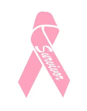 Breast Cancer Survivor Ribbon Decal for Walls / Awareness Car Sticker. #708