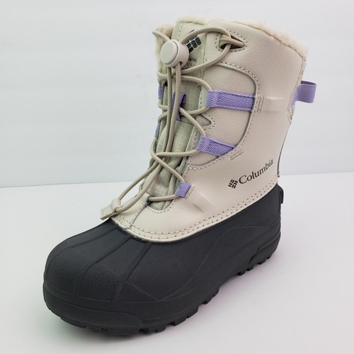 Columbia Bugaboot Celsius Girls Size 13 White Purple Gray Winter Snow Boots - Picture 2 of 17