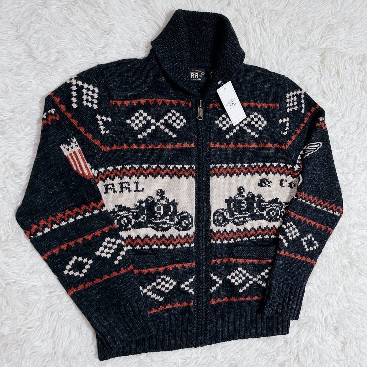 DoubleRL スワティカ 卍 カーディガン ✨✨SPECIAL✨✨ ♾️90's LAUREN RALPH LAUREN♾️ 