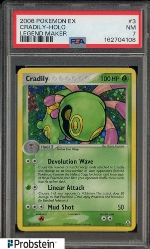 2006 Pokemon EX Legend Maker #3 Cradily Holo PSA 7 NM