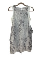 MARE MARE (Anthropologie) Gray Snake Print silk dress size Small