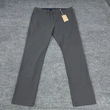 J.CREW Tech Pant Men 34x30 Gray Performance Chino Stretch 484 Slim *READ*