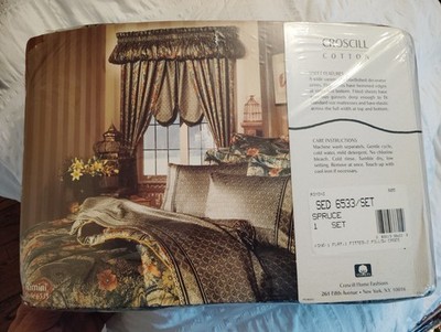 Vintage Croscill Cotton King Sheet Set Spruce New
