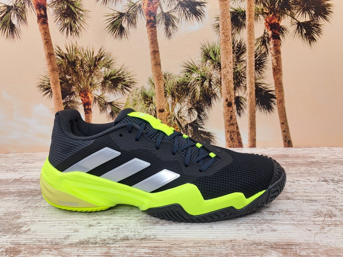Adidas Barricade 13 Black Lucid Lemon Tennis Shoes Pickleball Mens