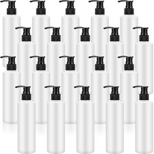 20 Pcs Plastic Pump Dispenser Bottle 8 oz Refillable Plastic Bottles Bulk Lot...