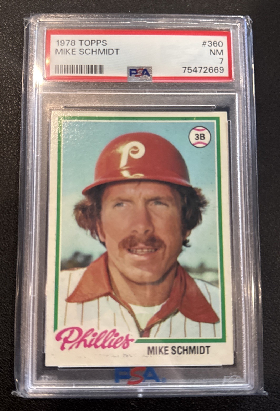 1978 TOPPS MIKE SCHMIDT GRADED PSA 7 NM