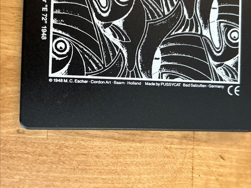 VTG 1991 M.C. Escher 1948 Artwork Fish & Boat Slide Puzzle 49pc Pussycat Germany - Picture 9 of 14