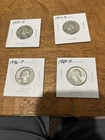 Washington Quarter Lot (4), Pre 65 90% Silver!