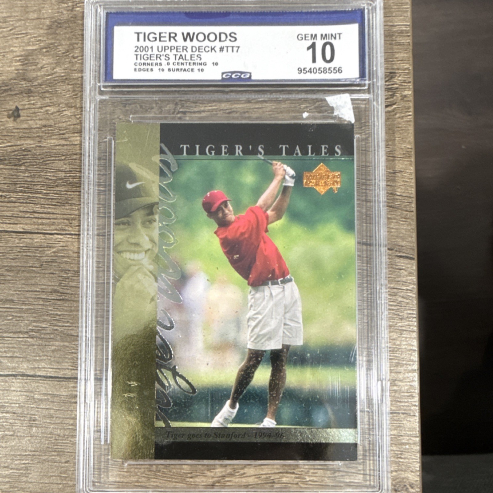 Upper Deck 2001 Tiger's Tales TT7 Tiger Woods CCG Gem Mint 10 Insert Card