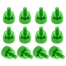 12 Pcs Computer Case Thumb Screw M4 x 7mm Knurled Screws, Green