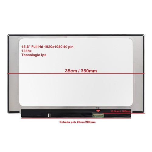 Display LCD MSI KATANA GF66 11UD SERIES FHD IPS 144Hz LED Slim 1920x1080 40 pin - Foto 2 di 4