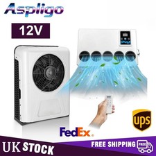 Aspligo 12V Split Air Conditioner Electric A/C Set For Truck Cab RV Caravan Auto